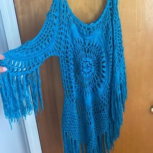 Boho swim coverup or beachwear